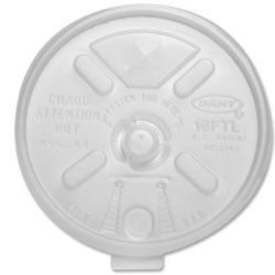 Dart 16FTLS Translucent Lift N' Lock Lid With Straw Slot