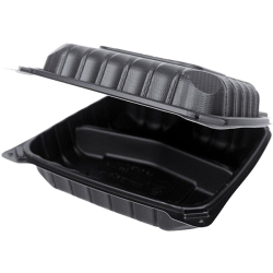 8x8 3 Compartment Mineral-Filled Plastic Hinged Lid