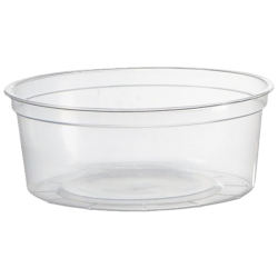 8 oz Clear Round Deli Containers (NO Lids)
