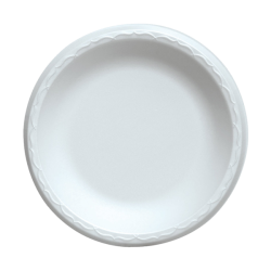 White Foam Plates, 6 inch