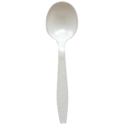 Heavy Weight White Soup Spoons